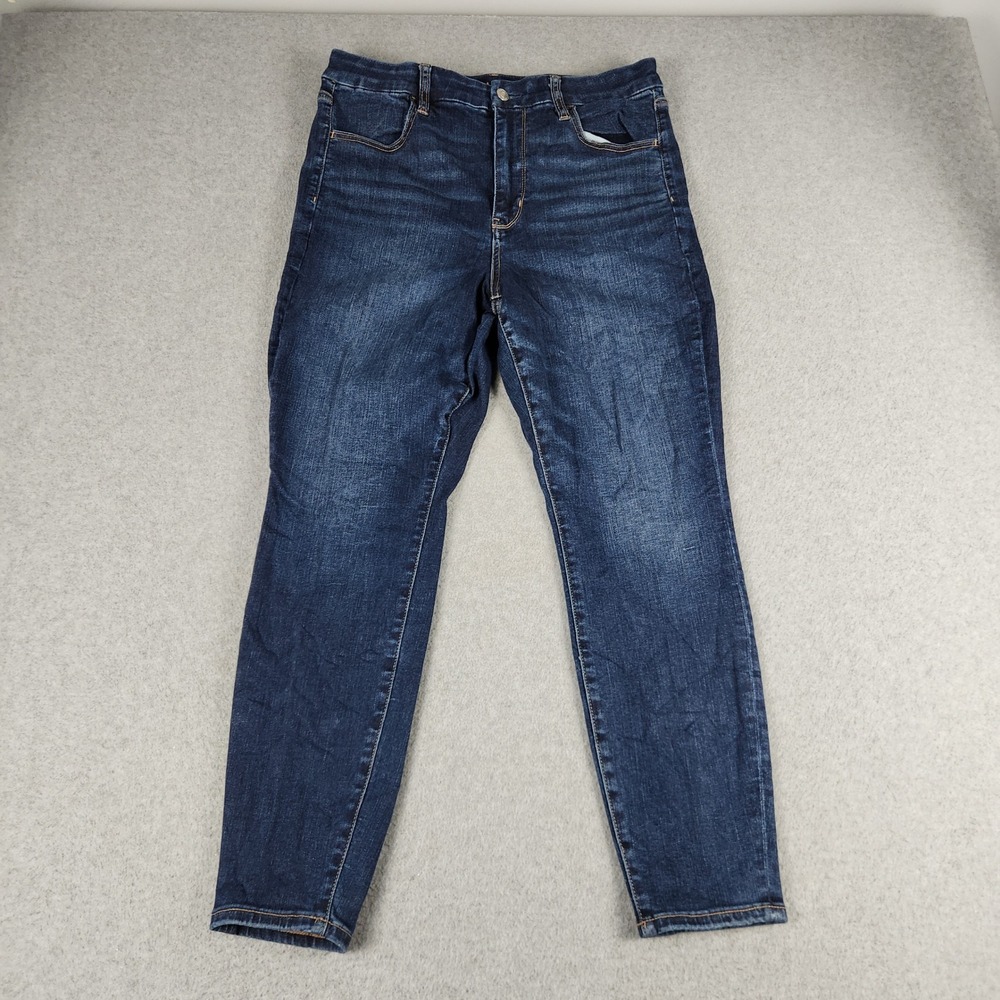 American Eagle Curvy Super High Rise Jegging Jeans Womens 12 Blue Denim Stretch